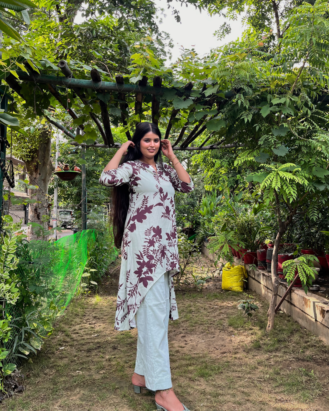 Crepe Printed Up-Down Kurti