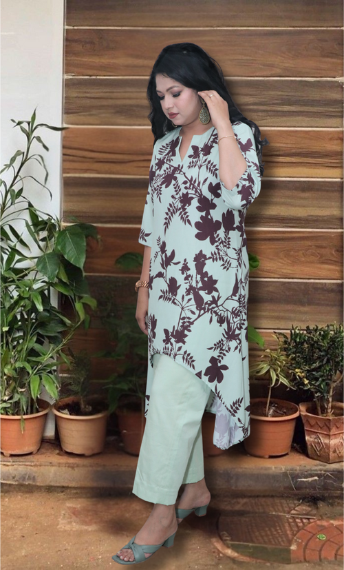 Double Georgette Pista Kurta Set