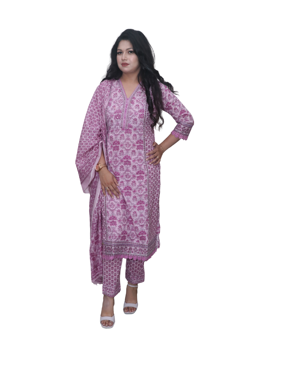 Premium Embroidered || Straight Kurta and Pant Set with Dupatta