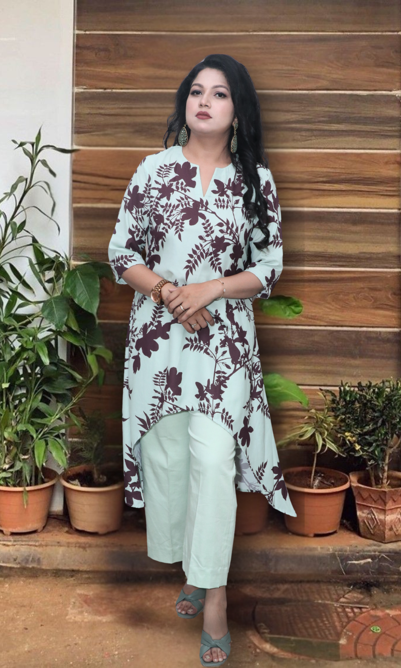 Double Georgette Pista Kurta Set